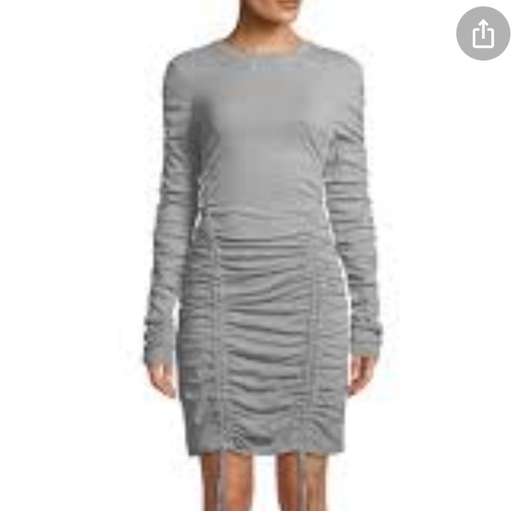 𝅺Kendall & Kylie grey ruched mini body con dress